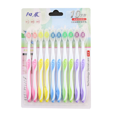 

10pcs Soft Toothbrush White Advanced Vivid Soft Tooth Brush Travel Eco-friendly Brush Tooth For Adults