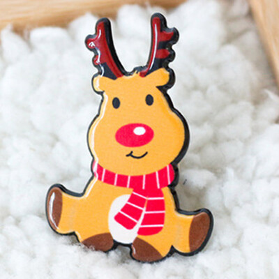 

Charm 3Pcs Enamel Christmas Tree Santa Claus Snowman Elk Badges Pin Brooches For Women Men Kids Xmas Party Jewelry Gift