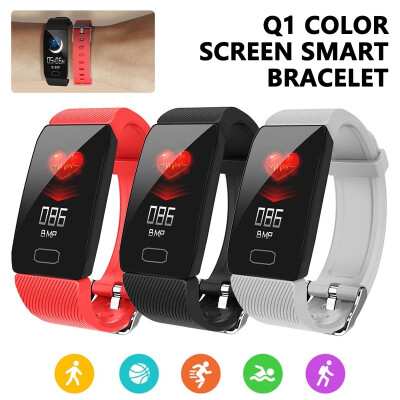 

114inch Bluetooth Smart Sports Watch IP67 Waterproof Heart Rate Blood Pressure Blood Oxygen Monitor