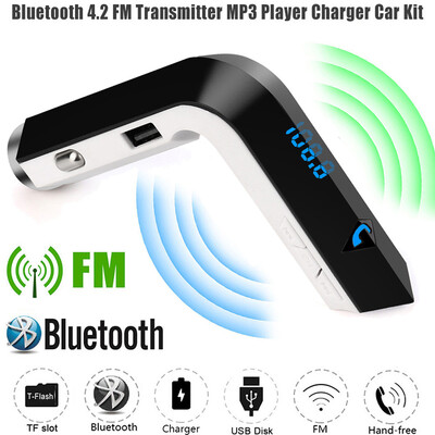 

〖Follure〗Car FM Transmitter Bluetooth Hands-free LCD MP3 Player Radio Adapter Kit Charger