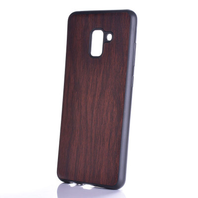 

case for Samsung Galaxy A730 woodLike soft TPU silicone PC wood pattern PU leather skin funda covers for Galsxy A730 case capa