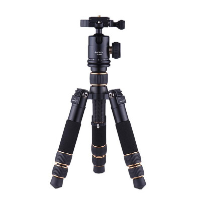

Andoer TP166C Portable Lightweight Carbon Fiber Table Mini Tripod with Ball Head Kit 3-Section Adjustable Height Fold Only 21cm fo