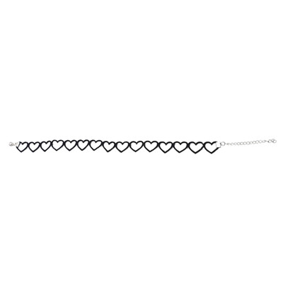 

Women Girls Black Velvet Hollow Love Heart Choker Chain Necklace Gothic Jewelry