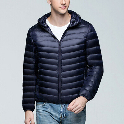

Mens Casual Foldable Tops Coats Hooded Duck Down Outwear Lightweight Jackets