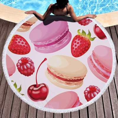 

Gobestart 1 PC Round Beach Pool Home Shower Towel Blanket Table Cloth Yoga Mat