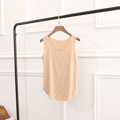 

2018 Summer Bamboo Cotton Tank Top Women Sexy Low-cut Basic T shirt Tank Top Solid Causal Camisole Tops Female Vest