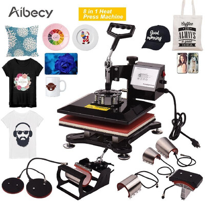 

Aibecy 8 in 1 Combo Heat Press Machine 12 10 Inch Professional Digital Sublimation Heat Transfer Machine 360 Degree Rotation for