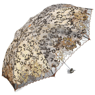 

Jingdong [супермаркет] рай зонтик сверхлегкий ароматический аромат тройного золото вышитого черный зонтик 33203E