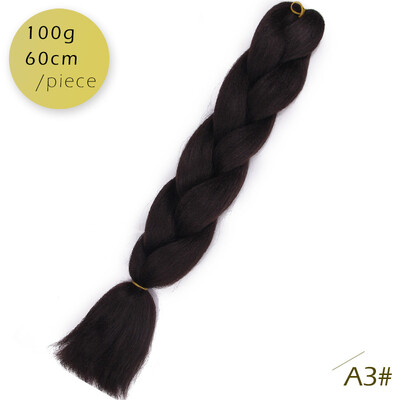 

AISI HAIR Ombre Kanekalon Braiding Hair Extensions 24inch 100g Synthetic Jumbo Braids Hair Fiber Pink Purple Blue Green 1pce