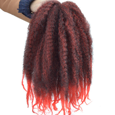 

18 '' Afro Kinky Twist Braids Hair Crochet Braids Hair Curl Crochet Synthetic Braiding Hair 100g/Piece Brown Black Purple Color
