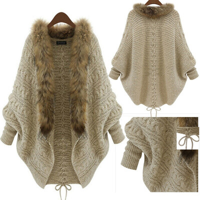 

Newest Women Knitted Cardigan Bat Sleeves Coat Sweater Coat Women's Clothing