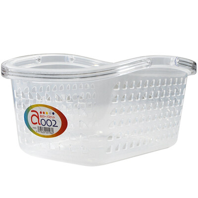 

SANADA imported bathroom multi-function storage basket color sundries handle basket white L-8926C