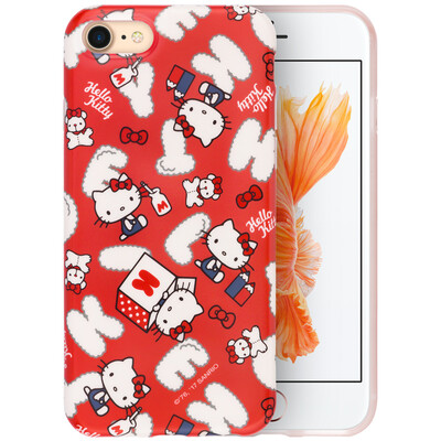 

Hello Kitty Apple, телефон оболочки 7/8 iPhone7 / 8 мультфильм все включено защитный рукав силикона мягкая оболочка падение сопротивления 4,7 дюйма * Hello Kitty хлопок конфеты красный