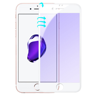 

Locke ROCK Apple 8 full screen film iPhone8 tempered film 3D soft edge anti-blue foil explosion-proof mobile phone film 023MM white