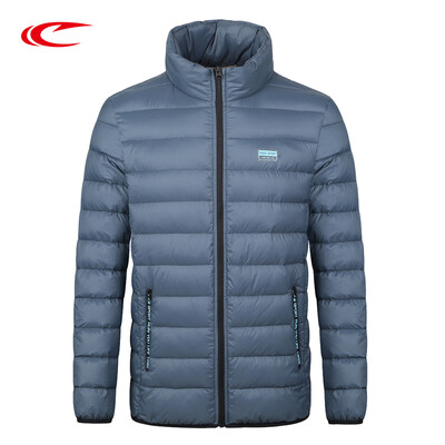 

SAIQI Light Sports Down Мужчины Женщины 2017 Зимняя модная стойка Воротник Короткая теплая Ультра Утка вниз Куртка Верхняя одежда