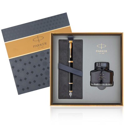 

Parker (PARKER) 16 IM pure black Liya gold pen / ink pen + new ink gift set