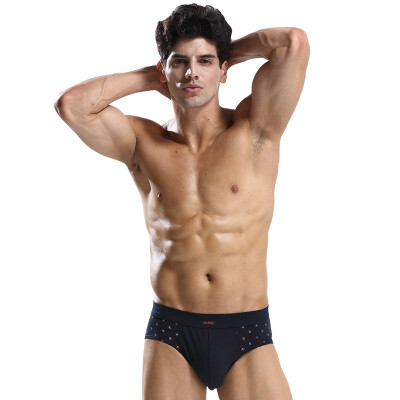 

Jianjiang 2 Pairs Men's Pure-color Brief Underwear Cotton