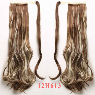 

AISI HAIR 22" 120g High Temperature Fiber Long Wavy Synthetic Wrap Around Hairpieces Fake Hair Ponytail Extensions