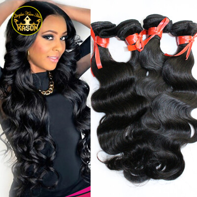 

Kason Malaysian Virgin Hair Garde 8A Virgin Human Body Wave 4 Bundles Hair Weave Deal Natural Black Color Gentle Tangle Free