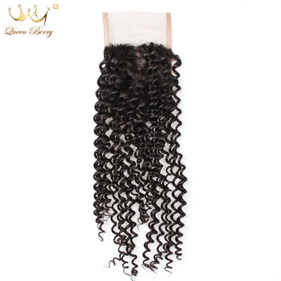 

1Pc Kinky Curly Wave Lace Closure 7A Brazilian Natural Color Virgin Hair Curly Wave Lace Closure Unprocessed Human Hair Closure