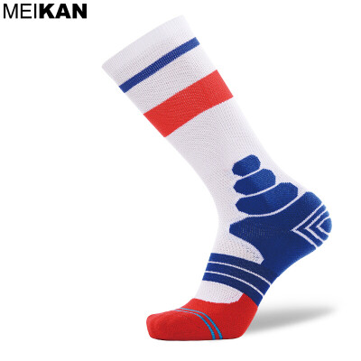 

MEIKAN Men's Basketball Socks Professional Coolmax Compression Cycling Socks Brand Breathable Sports Pattern Running Socks
