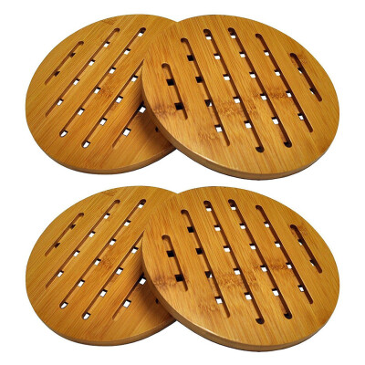 

Organic Moso Bamboo Collection Heavy Duty Trivet Set 4