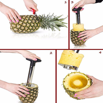 

Outdoor Pineapple Corer Slicer 3-In-1 Fast Peels And Slice No Muss