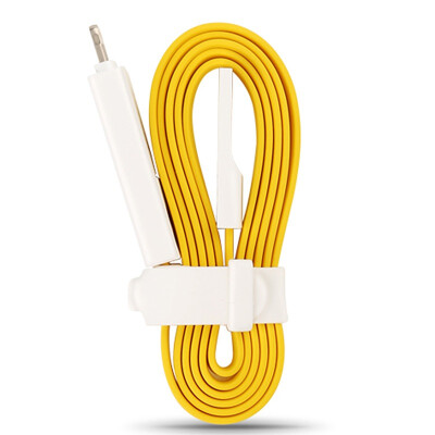 

Интерфейс Micro-USB / Lightning Двух-в-одном зарядное устройство для мобильного телефона 0.8m Лимонный желтый для Apple Ontario Huawei Samsung