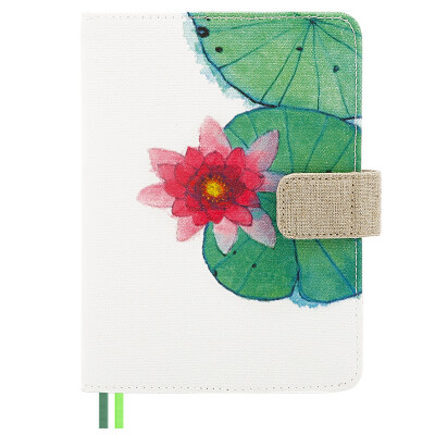 

Kinbor cloth A6 handbook notepad schedule hand book stationery notebook lotus pond moon color DTB6178