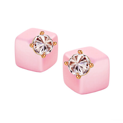 

Shin Kong jewelry dream fairy candy color fashion cute Korean Stud Earrings temperament Korean sweet gas earrings pink