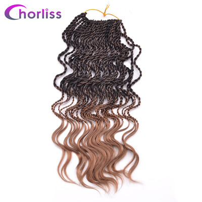 

14 inch Curly Senegalese Twist Crochet Braids 35 Roots Synthetic Braiding Hair Extension Low Temperature Fiber 6pcspack