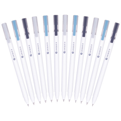 

Deli deli impression 05mm student black gel pen pen pen pen 12 box A025