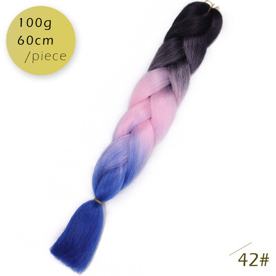 

AISI HAIR 100g / pcs 24inch   Kanekalon гигантский   косы Волосыломбер Две тонныЦветные синтетические волосы для кукол Вязание крю