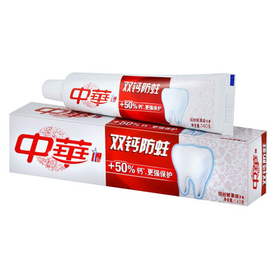 

China ZHONGHUA double calcium moth flowers fresh fruit toothpaste 140g