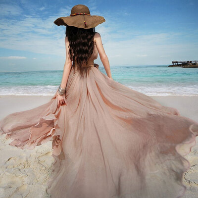 

Lovaru ™New 2015 fashion Pure color high quality large beach dress Cool summer beach charming amorous feelings