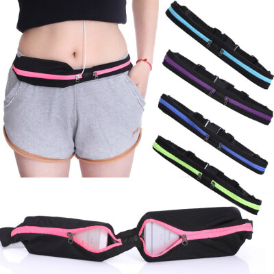 

2017 New Waterproof Zip Bag Running Belt Bum Waist Pouch Fanny Pack Camping Sport Hiking sport girdle