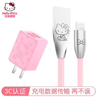 

Hello Kitty 2.4A двухпортовый USB зарядное устройство / Apple заголовок + строка набора данных iPhoneX / 10 / 8Plus / 7 / 6s / SE / 5 / IPad зарядный кабель