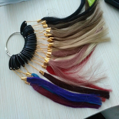 

Handmade Wigs Hair Color Ring, Human Hair Color Chart, Color Sample for Choice Professional Salon Dyeing Accessories 27color/PC