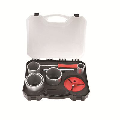 

8pcs Boxed Tungsten Carbide Hard Alloy Grit Hole Saw YG8 Tile Opener Set Reamer Drill Bit