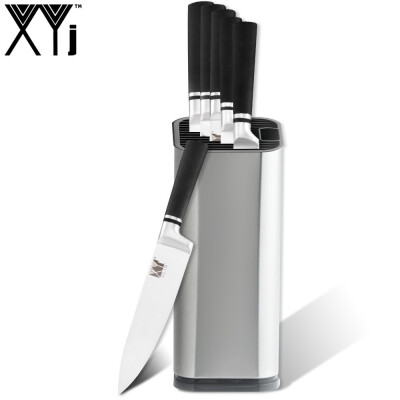 

XYj Stainless Steel Kitchen Knife Set Sharp Blade Black Handle Popular Kitchen Knives Knife Holder Kitchen Accessories