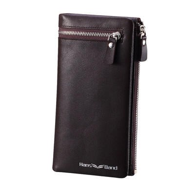 

HansBand® 2015 fashion new business wallets mens long zipper purse multicard brand European&American clutch handbag for men