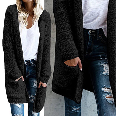 

Womens Long Sleeve Oversized Loose Knitted Sweater Jumper Cardigan Outwear Coat