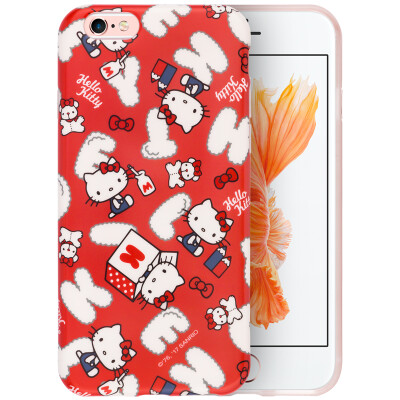 

Hello Kitty Apple, 6 / 6с Плюс телефон оболочки iPhone6 ​​/ 6с Плюс все включено защитный рукав мультфильма силиконовой мягкой оболочки Выдерживает падение 5,5 дюйма хлопок конфеты * Красный Katie