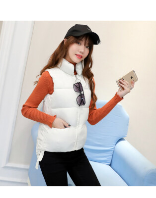 

2017 autumn and winter new vest cotton vest female loose waistcoat short jacket Korean wild sleeveless cotton clothing winter