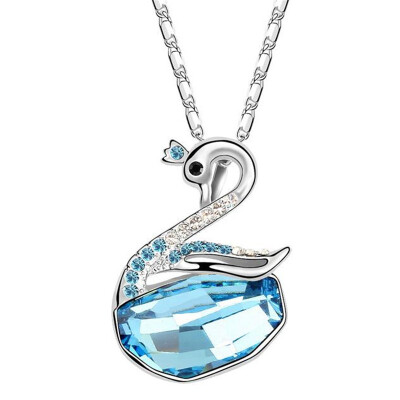 

Austrian Crystal Necklace Pendants for Women Mother Girl Gifts Fashion Jewelry Swan Pendants High Quality 5537