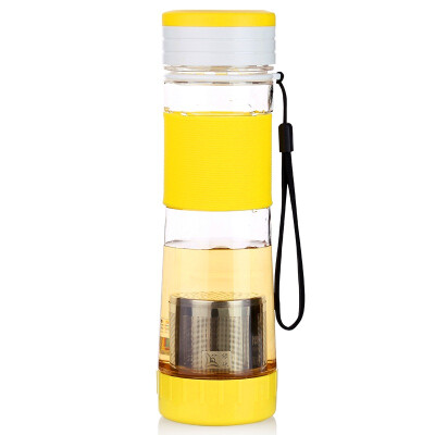 

Jingdong supermarket] green beads lvzhu 600ml portable anti-hot leak-proof travel movement filter plastic cups PC503 brown