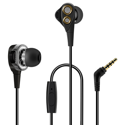 

Stereo ST-I81 Stereo HiFi Headphones Dual Dynamic Beating Unit In-Ear Headphones Bass Phone Singing K-song General Apple Earplugs