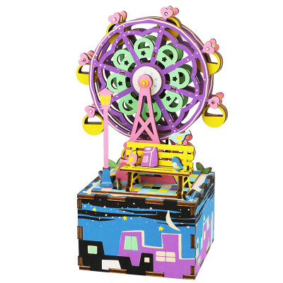 

If the state Christmas gifts children's three-dimensional wooden puzzle manual assembled music box - Happy Ferris wheel 402