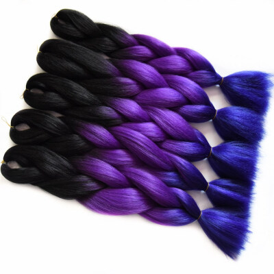 

8 pcs/pack Chorliss 24" Ombre Braiding Hair Crochet Braids Synthetic Crochet Hair Extension 100g/pack