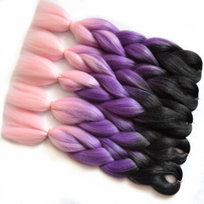 

8 pcs/pack Chorliss 24" Ombre Braiding Hair Crochet Braids Synthetic Crochet Hair Extension 100g/pack